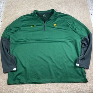 Nike Baylor Bears On Field Men's 3XL Dri-FIT Quarter Zip Pullover Green